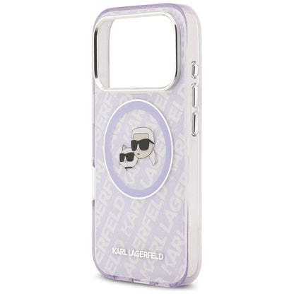 MagSafe-deksel for Apple iPhone 17 Pro Max, Karl Lagerfeld, IML Glitter Karl & Choupette`s Heads, Lilla