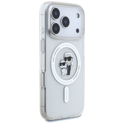 MagSafe-deksel for Apple iPhone 17 Pro Max, Karl Lagerfeld, IML Glitter Karl & Choupette, Gjennomsiktig