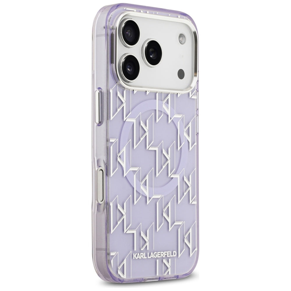 MagSafe-deksel for Apple iPhone 17 Pro Max, Karl Lagerfeld, IML KL Monogram, Lilla