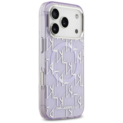 MagSafe-deksel for Apple iPhone 17 Pro Max, Karl Lagerfeld, IML KL Monogram, Lilla