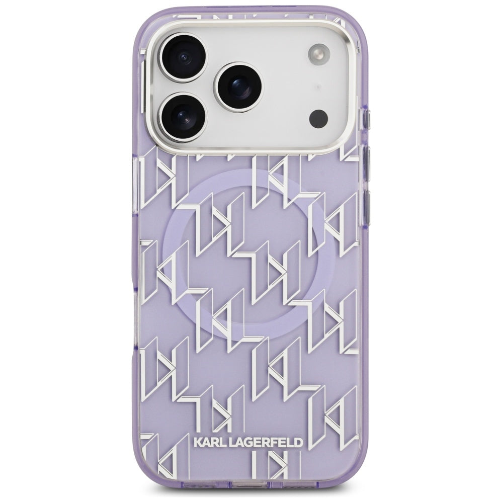MagSafe-deksel for Apple iPhone 17 Pro Max, Karl Lagerfeld, IML KL Monogram, Lilla