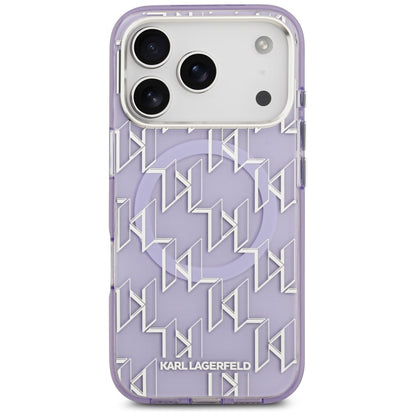 MagSafe-deksel for Apple iPhone 17 Pro Max, Karl Lagerfeld, IML KL Monogram, Lilla