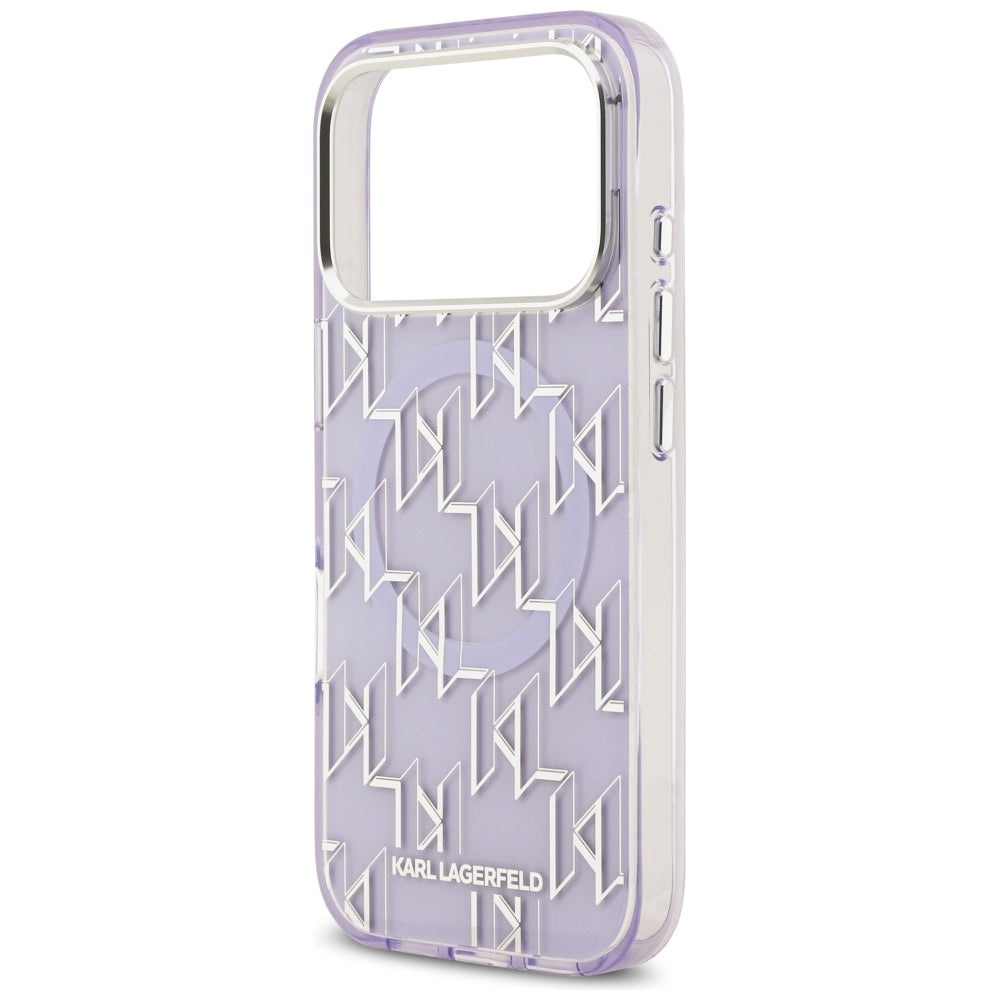 MagSafe-deksel for Apple iPhone 17 Pro Max, Karl Lagerfeld, IML KL Monogram, Lilla