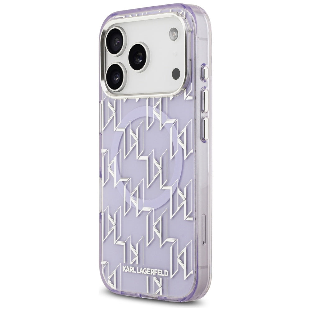 MagSafe-deksel for Apple iPhone 17 Pro Max, Karl Lagerfeld, IML KL Monogram, Lilla