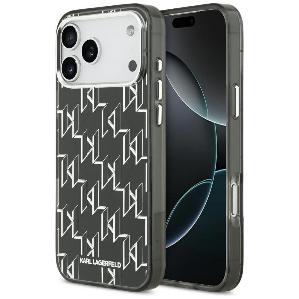 MagSafe-deksel for Apple iPhone 17 Pro Max, Karl Lagerfeld, IML KL Monogram, Svart