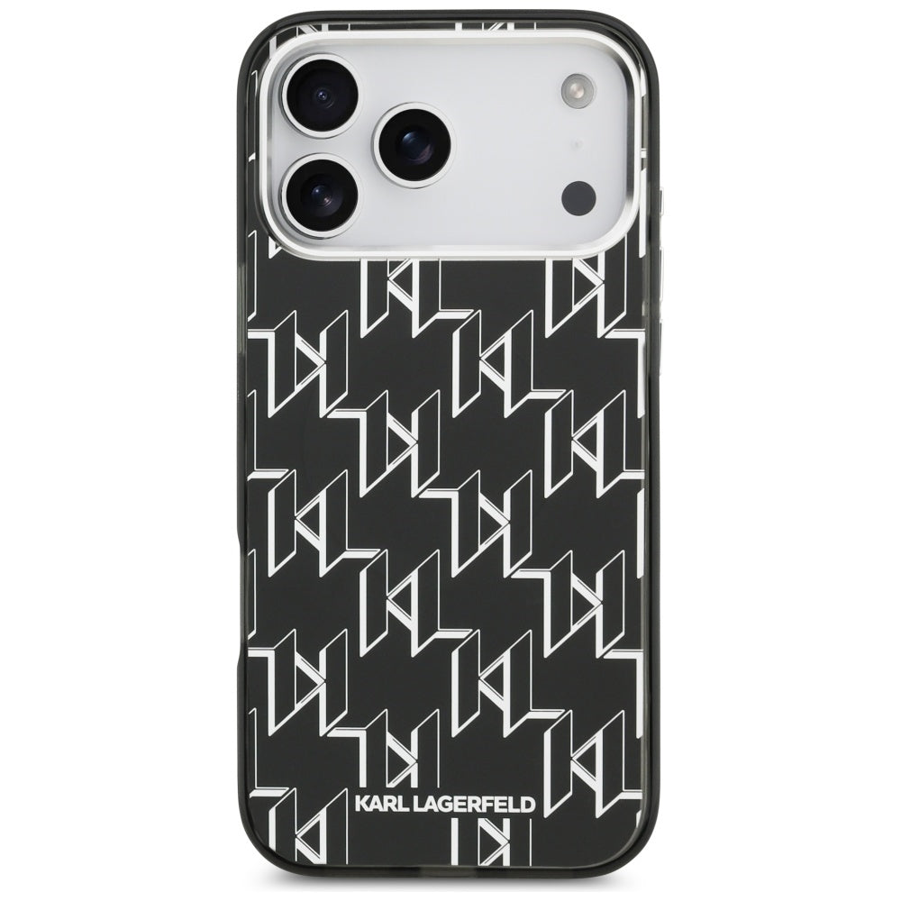 MagSafe-deksel for Apple iPhone 17 Pro Max, Karl Lagerfeld, IML KL Monogram, Svart