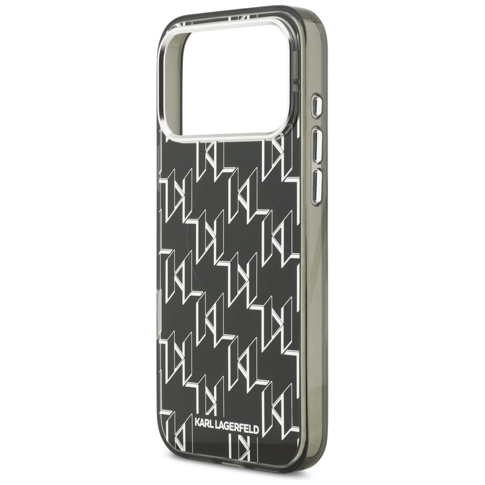 MagSafe-deksel for Apple iPhone 17 Pro Max, Karl Lagerfeld, IML KL Monogram, Svart