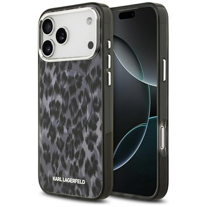 MagSafe deksel for Apple iPhone 17 Pro Max, Karl Lagerfeld, IML Leopard Pattern, Svart