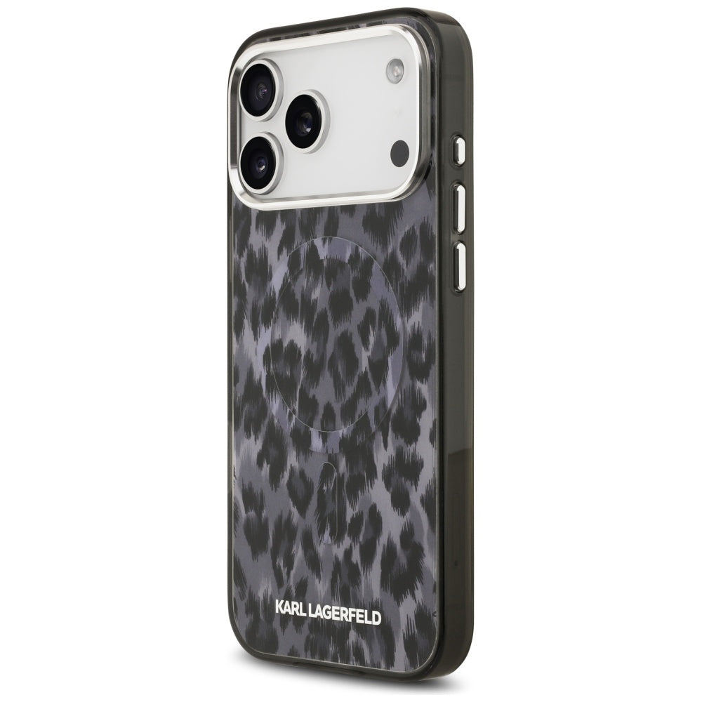 MagSafe deksel for Apple iPhone 17 Pro Max, Karl Lagerfeld, IML Leopard Pattern, Svart