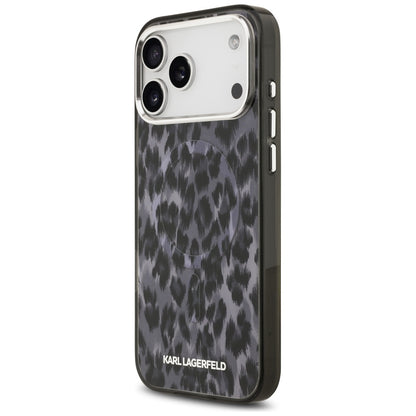MagSafe deksel for Apple iPhone 17 Pro Max, Karl Lagerfeld, IML Leopard Pattern, Svart