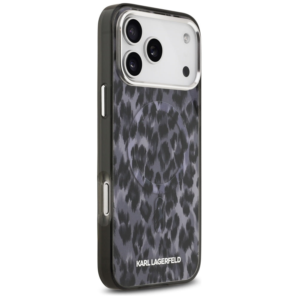 MagSafe deksel for Apple iPhone 17 Pro Max, Karl Lagerfeld, IML Leopard Pattern, Svart