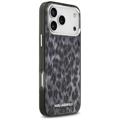 MagSafe deksel for Apple iPhone 17 Pro Max, Karl Lagerfeld, IML Leopard Pattern, Svart