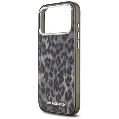 MagSafe deksel for Apple iPhone 17 Pro Max, Karl Lagerfeld, IML Leopard Pattern, Svart