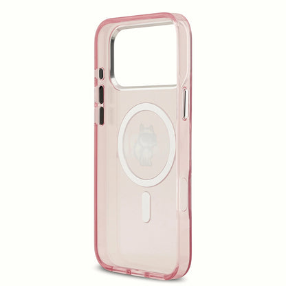 MagSafe-deksel for Apple iPhone 17 Pro Max, Karl Lagerfeld, IML Sketch Logo Choupette, Rosa