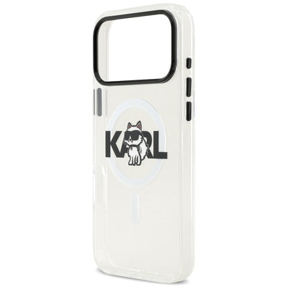 MagSafe-deksel for Apple iPhone 17 Pro Max, Karl Lagerfeld, IML Sketch Logo Choupette, Gjennomsiktig