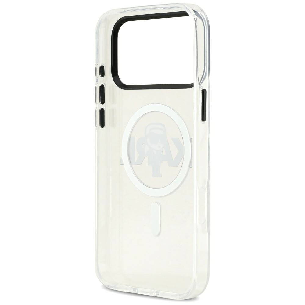 MagSafe-deksel for Apple iPhone 17 Pro Max, Karl Lagerfeld, IML Sketch Logo Karl, Gjennomsiktig