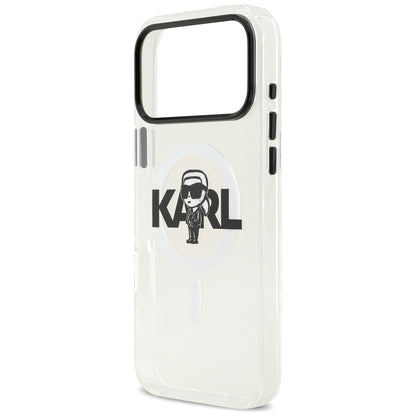 MagSafe-deksel for Apple iPhone 17 Pro Max, Karl Lagerfeld, IML Sketch Logo Karl, Gjennomsiktig