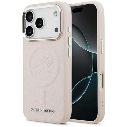 MagSafe-deksel for Apple iPhone 17 Pro Max, Karl Lagerfeld, Initial & Metal Logo, Rosa