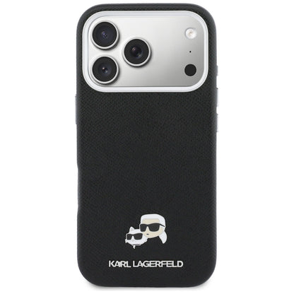 MagSafe deksel for Apple iPhone 17 Pro Max, Karl Lagerfeld, Karl & Choupette Head's Pin, Svart