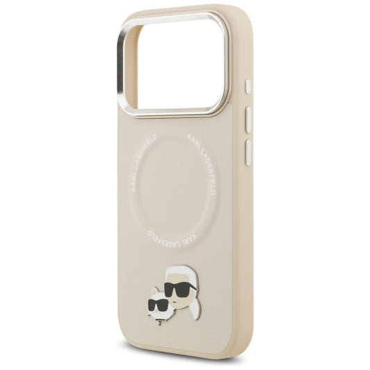 MagSafe-deksel for Apple iPhone 17 Pro Max, Karl Lagerfeld, Karl & Choupette Pins, Beige