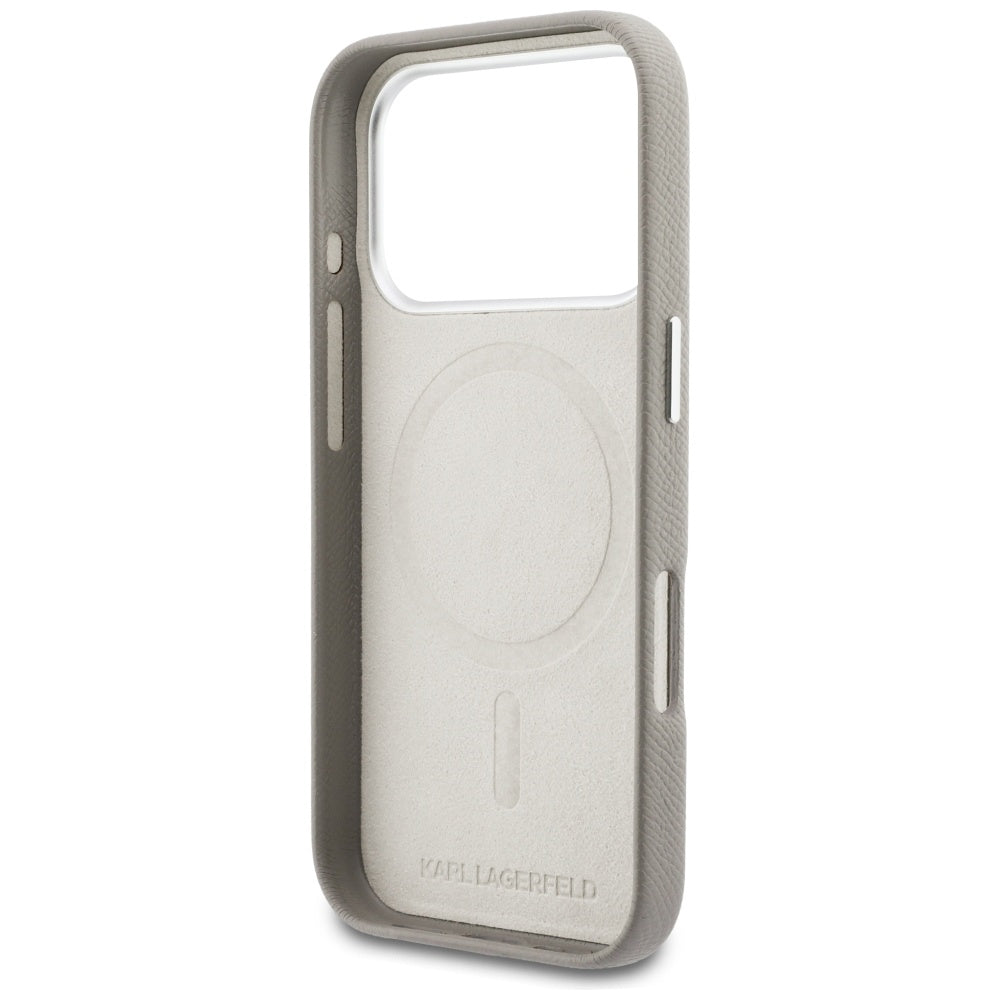 MagSafe-deksel for Apple iPhone 17 Pro Max, Karl Lagerfeld, Karl Head Logo, Grå