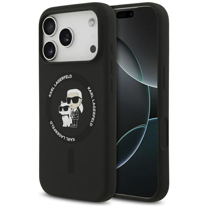 MagSafe-deksel for Apple iPhone 17 Pro Max, Karl Lagerfeld, Ring Karl & Choupette, Svart