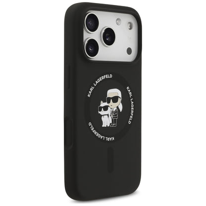 MagSafe-deksel for Apple iPhone 17 Pro Max, Karl Lagerfeld, Ring Karl & Choupette, Svart
