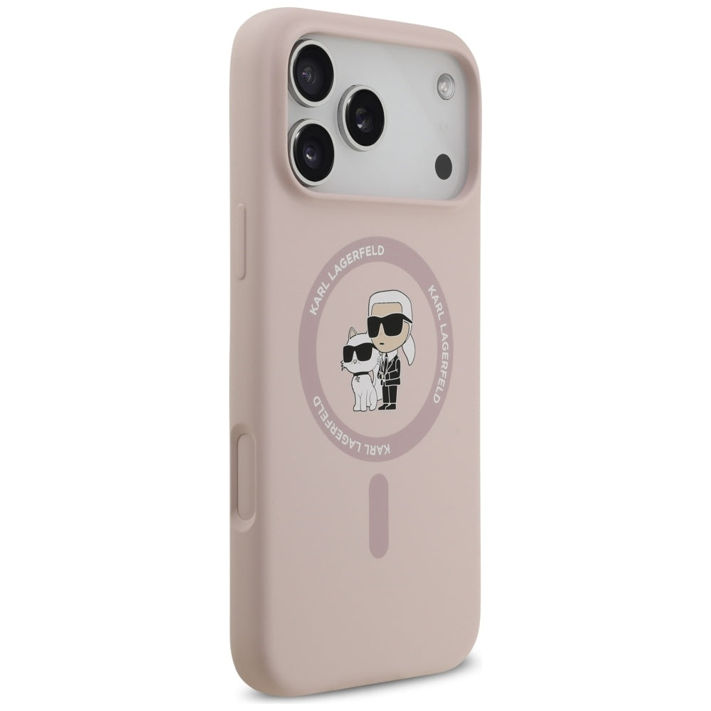 MagSafe-deksel for Apple iPhone 17 Pro Max, Karl Lagerfeld, Ring Karl & Choupette, Rosa