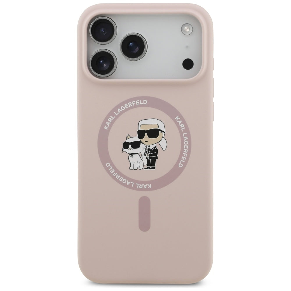 MagSafe-deksel for Apple iPhone 17 Pro Max, Karl Lagerfeld, Ring Karl & Choupette, Rosa
