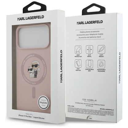 MagSafe-deksel for Apple iPhone 17 Pro Max, Karl Lagerfeld, Ring Karl & Choupette, Rosa