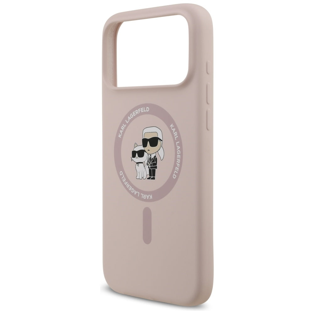 MagSafe-deksel for Apple iPhone 17 Pro Max, Karl Lagerfeld, Ring Karl & Choupette, Rosa