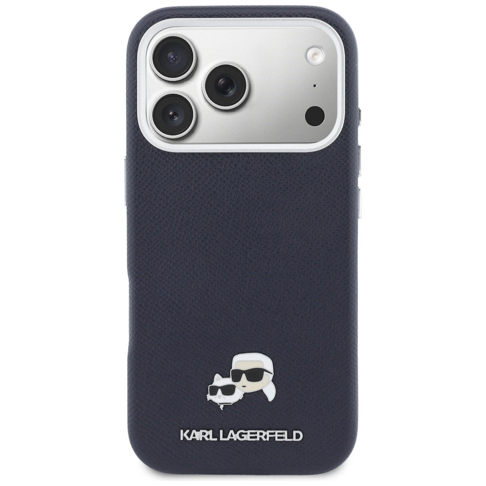 MagSafe-deksel for Apple iPhone 17 Pro Max, Karl Lagerfeld, Saffiano Karl & Choupette Pins, Blå