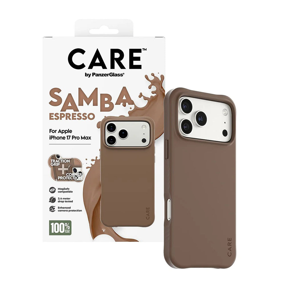 MagSafe-deksel for Apple iPhone 17 Pro Max, PanzerGlass, Fashionable Care, Brun