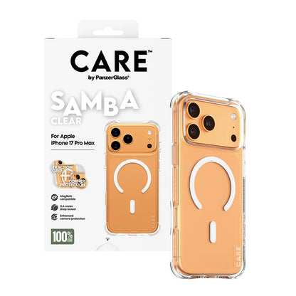 MagSafe-deksel for Apple iPhone 17 Pro Max, PanzerGlass, Motebevisst, Transparent Hvit