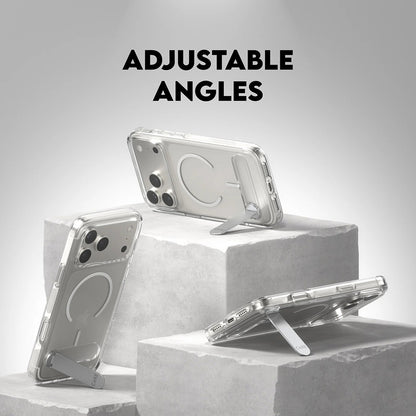 MagSafe-deksel for Apple iPhone 17 Pro Max, PanzerGlass, Care Feature Kickstand, Transparent Hvit