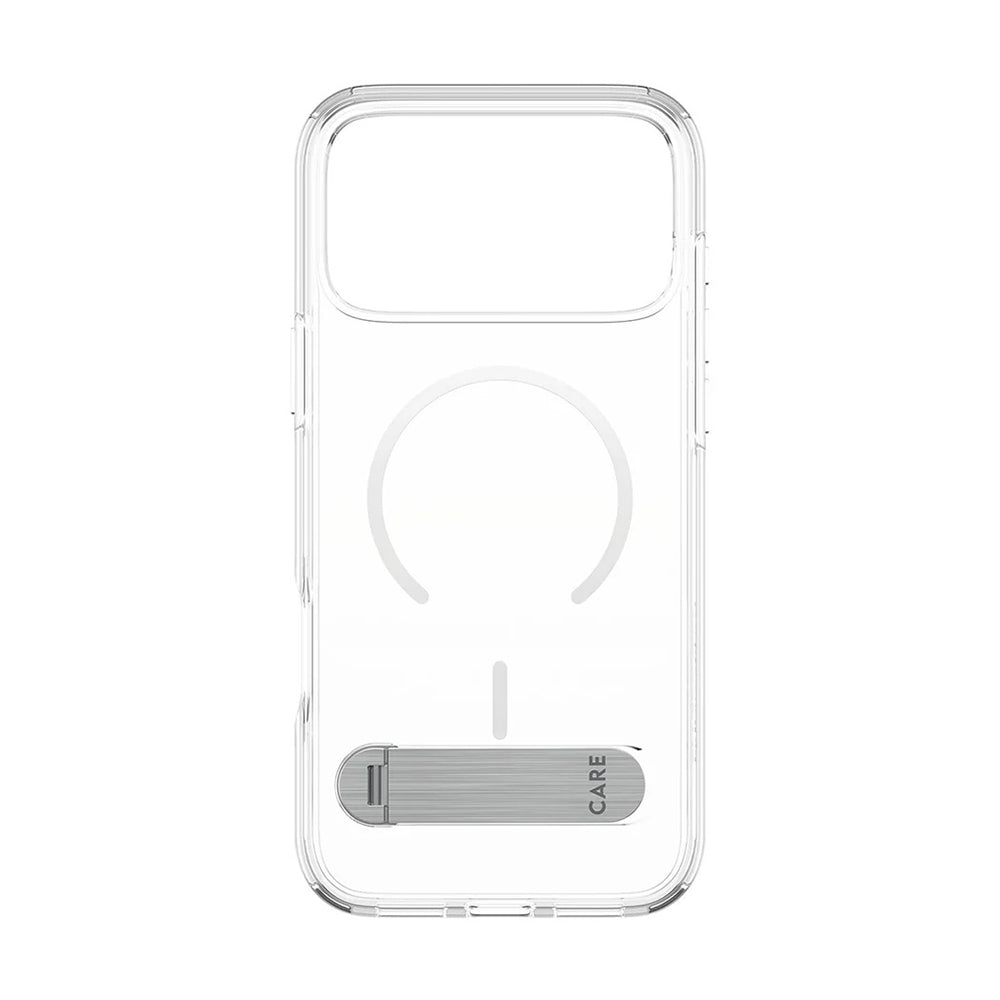 MagSafe-deksel for Apple iPhone 17 Pro Max, PanzerGlass, Care Feature Kickstand, Transparent Hvit
