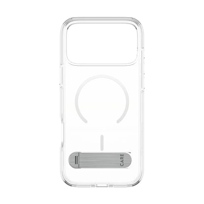 MagSafe-deksel for Apple iPhone 17 Pro Max, PanzerGlass, Care Feature Kickstand, Transparent Hvit