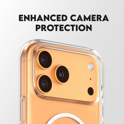 MagSafe-deksel for Apple iPhone 17 Pro Max, PanzerGlass, Care Feature Kickstand, Transparent Hvit