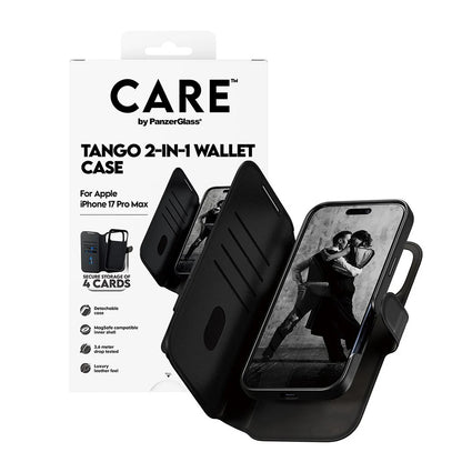 MagSafe-deksel for Apple iPhone 17 Pro Max, PanzerGlass, Care Feature Tango Two-in-One, Svart