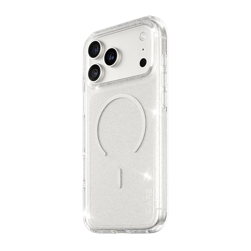 MagSafe-deksel for Apple iPhone 17 Pro Max, PanzerGlass, Care Urban Explorer Star Lit, Transparent Hvit