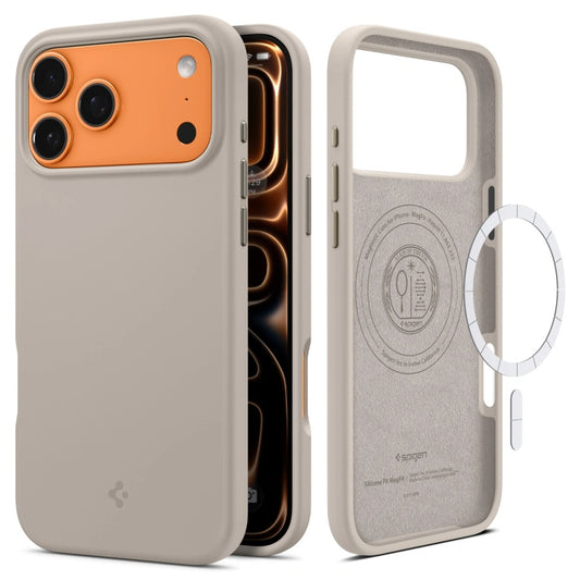 MagSafe-deksel for Apple iPhone 17 Pro Max, Spigen, Silicone Fit, Krem