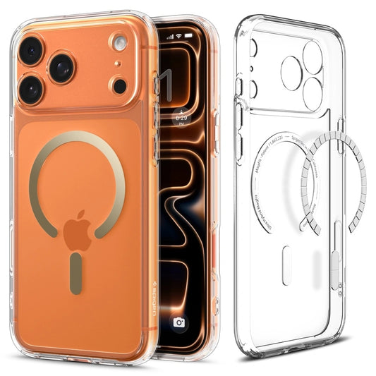 MagSafe-deksel for Apple iPhone 17 Pro Max, Spigen, Ultra Hybrid, Gjennomsiktig Gull