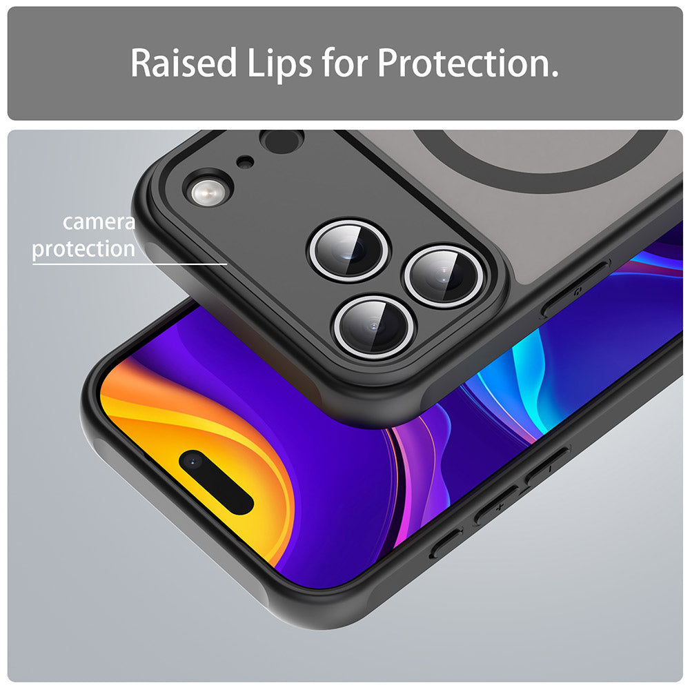 MagSafe-deksel for Apple iPhone 17 Pro Max, Techsuit, HaloFrost II, Svart
