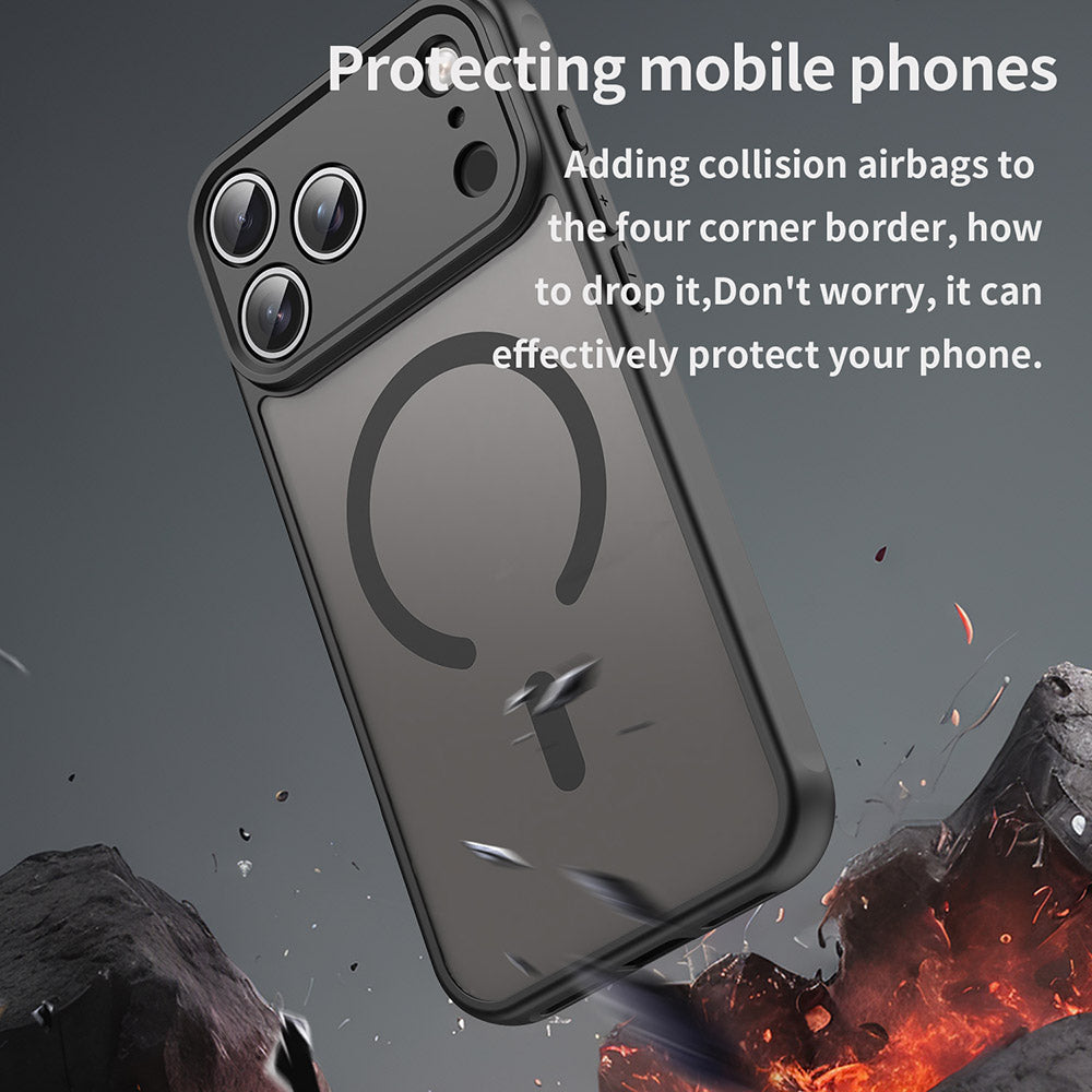 MagSafe-deksel for Apple iPhone 17 Pro Max, Techsuit, HaloFrost II, Svart