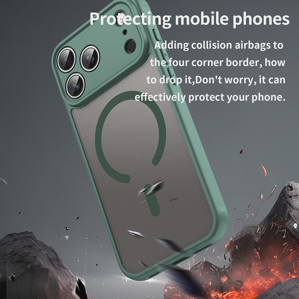 MagSafe-deksel for Apple iPhone 17 Pro Max, Techsuit, HaloFrost II, Grønn