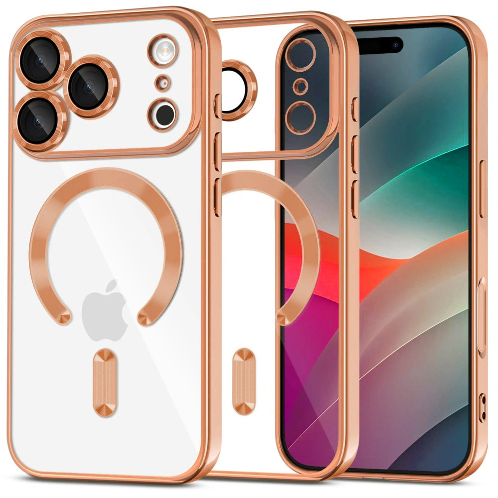 MagSafe-deksel for Apple iPhone 17 Pro Max, Techsuit, Luxury Crystal, Oransje