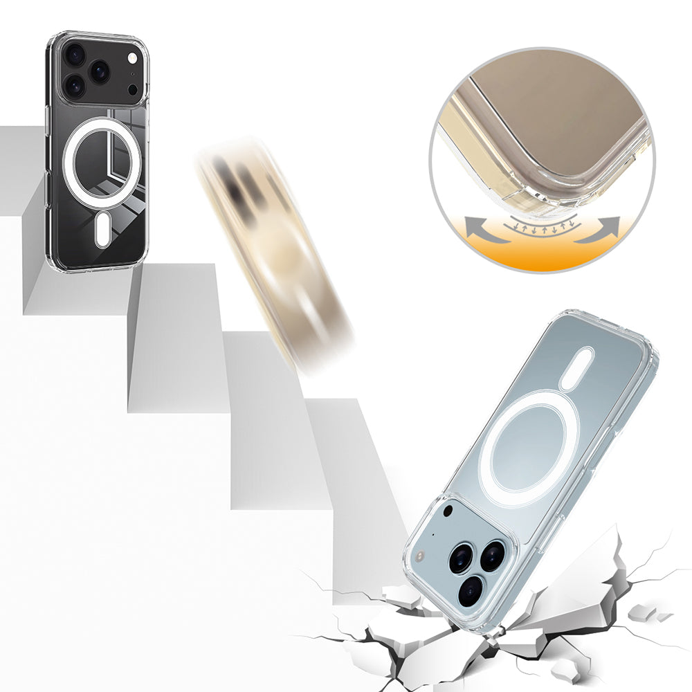 MagSafe-deksel for Apple iPhone 17 Pro Max, Techsuit, Pro, Gjennomsiktig