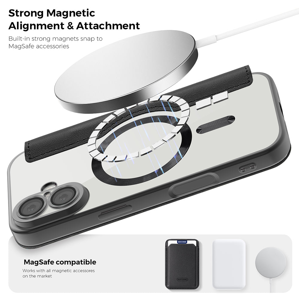 MagSafe-deksel for Apple iPhone 17 Pro Max, Techsuit, SmartMag Book, Svart