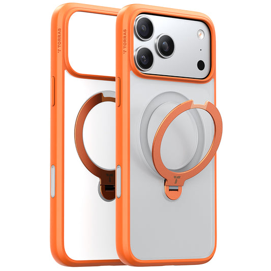 MagSafe-deksel for Apple iPhone 17 Pro Max, Torras, Ostand Spin, Oransje