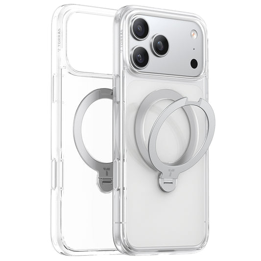 MagSafe-deksel for Apple iPhone 17 Pro Max, Torras, Ostand Spin, Gjennomsiktig